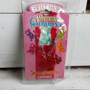 NWT Yummy Gummy Red Gummy Bear earrings